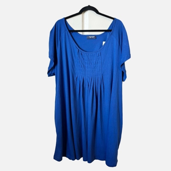 Swimsuits For All Swim 365 Women's Plus Size 2X Box-Pleat Cover Up Blue NWT - Picture 8 of 8